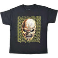 Schwarz - Front - Iron Maiden - "Big Trooper Head" T-Shirt für Kinder