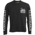 Schwarz - Front - Queen - "Extravaganza" T-Shirt für Herren-Damen Unisex Langärmlig