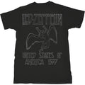 Schwarz - Front - Led Zeppelin - "USA 77" T-Shirt für Herren-Damen Unisex