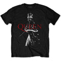 Schwarz - Front - Queen - "Freddie Mercury" T-Shirt für Herren-Damen Unisex