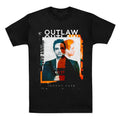 Schwarz - Front - Johnny Cash - "Outlaw" T-Shirt für Herren-Damen Unisex