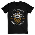 Schwarz - Front - Five Finger Death Punch - "Chevron" T-Shirt für Herren-Damen Unisex