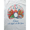 Weiß - Back - Queen - "A Night At The Opera" T-Shirt für Herren-Damen Unisex
