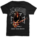 Schwarz - Front - Lemmy - "Iron Cross Stone Deaf Forever" T-Shirt für Herren-Damen Unisex