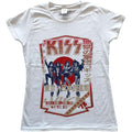 Weiß - Front - Kiss - "Destroyer Tour 78" T-Shirt für Damen