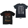 Schwarz - Front - Kiss - "End Of The Road Tour" T-Shirt für Herren-Damen Unisex