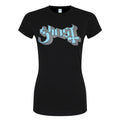 Schwarz-Blau-Grau - Front - Ghost - T-Shirt Logo für Damen