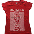 Rot - Front - Joy Division - "Unknown Pleasures" T-Shirt für Damen