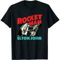 Schwarz - Front - Elton John - T-Shirt für Herren-Damen Unisex