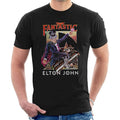 Schwarz - Front - Elton John - "Captain Fantastic" T-Shirt für Herren-Damen Unisex