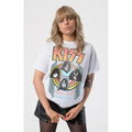 Weiß - Back - Kiss - "World Wide" T-Shirt für Herren-Damen Unisex