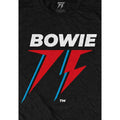 Schwarz - Side - David Bowie - "75th" T-Shirt für Herren-Damen Unisex