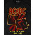 Schwarz - Side - AC-DC - "Back In Black World Tour 1980" T-Shirt für Herren-Damen Unisex