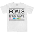 Weiß - Front - Foals - "Life Is Yours" T-Shirt für Herren-Damen Unisex