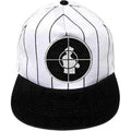 Schwarz-Weiß - Front - Public Enemy - "Solid Target" Baseball-Mütze für Herren-Damen Unisex