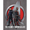 Anthrazit - Side - Marvel Comics - "Falcon & Winter Soldier" T-Shirt für Herren-Damen Unisex