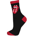 Schwarz-Rot - Front - The Rolling Stones - Knöchelsocken für Herren-Damen Unisex