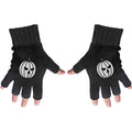 Schwarz - Front - Helloween - Herren-Damen Unisex Kürbis - Fingerlose Handschuhe