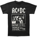 Schwarz - Front - AC-DC - "Highway To Hell World Tour 1979-1980" T-Shirt für Herren-Damen Unisex