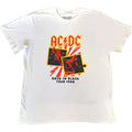 Weiß - Front - AC-DC - "Back in Black Tour 1980" T-Shirt für Herren-Damen Unisex