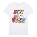Weiß - Front - BT21 - T-Shirt für Herren-Damen Unisex