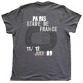 Grau - Back - U2 - "360 Degree Tour Paris 2009" T-Shirt für Herren-Damen Unisex