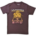 Braun - Front - Def Leppard - "Hysteria World Tour" T-Shirt für Herren-Damen Unisex