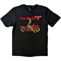 Schwarz - Front - Van Halen - "Pinup Motorcycle" T-Shirt für Herren-Damen Unisex