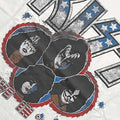 Weiß - Back - Kiss - "Alive In '77" T-Shirt für Herren-Damen Unisex