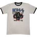 Weiß - Front - Kiss - "Alive In '77" T-Shirt für Herren-Damen Unisex