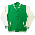 Grün-Weiß - Front - Sublime - "40Oz To Freedom" Varsity-Jacke (US-College-Stil) für Herren-Damen Unisex