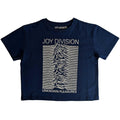 Jeansblau - Front - Joy Division - "Unknown Pleasures" Kurzes Top für Damen