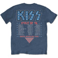 Jeansblau - Back - Kiss - "Americana" T-Shirt für Herren-Damen Unisex