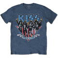 Jeansblau - Front - Kiss - "Americana" T-Shirt für Herren-Damen Unisex