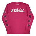 Pink - Front - Gorillaz - T-Shirt für Herren-Damen Unisex  Langärmlig