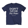 Marineblau - Front - Queen - "Don't Stop Me Now" T-Shirt für Herren-Damen Unisex