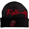 Schwarz-Rot - Front - The Rolling Stones - "Classic Tongue" Mütze für Herren-Damen Unisex