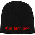 Schwarz-Rot - Front - Candlemass - Mütze für Herren-Damen Unisex