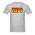 Grau - Front - Kiss - "Vintage Classic" T-Shirt für Herren-Damen Unisex