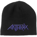 Schwarz - Front - Anthrax - Mütze für Herren-Damen Unisex