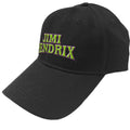 Schwarz-Grün - Front - Jimi Hendrix - Baseball-Mütze Logo für Herren-Damen Unisex