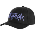 Schwarz - Front - Anthrax - Baseball-Mütze für Herren-Damen Unisex