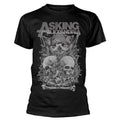 Schwarz - Front - Asking Alexandria - "Skull Stack" T-Shirt für Herren-Damen Unisex