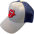 Grau-Marineblau - Front - The Rolling Stones - "Classic Tongue" Baseball-Mütze für Herren-Damen Unisex