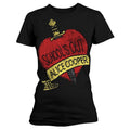 Schwarz - Front - Alice Cooper - "School's Out" T-Shirt für Damen