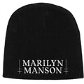 Schwarz - Front - Marilyn Manson - Mütze für Herren-Damen Unisex