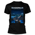 Schwarz - Front - Elton John - "Rocketman Based On A True Fantasy" T-Shirt für Herren-Damen Unisex