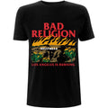 Schwarz - Front - Bad Religion - "Burning" T-Shirt für Herren-Damen Unisex