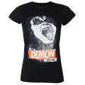 Schwarz - Front - Kiss - "The Demon Rock" T-Shirt für Damen