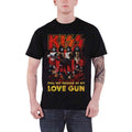 Schwarz - Front - Kiss - "Love Gun" T-Shirt für Herren-Damen Unisex